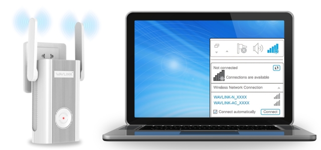 connect to the repeater’s default network